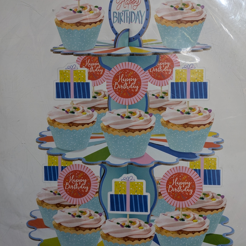 Happy Birthday Cupcake Stand